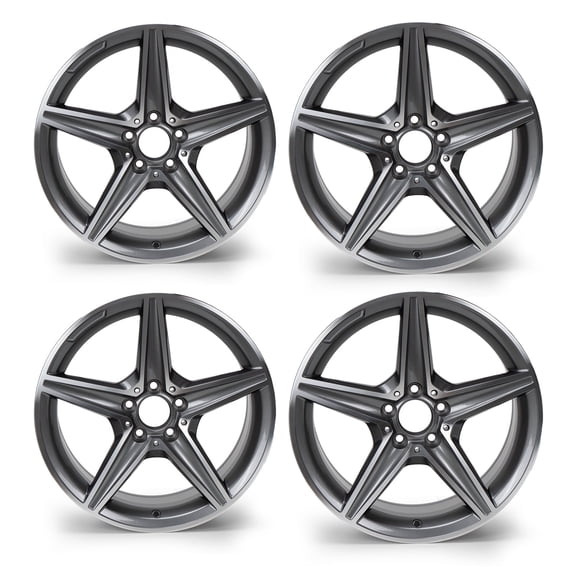 4-Pack 18" x 8.5" Wheel Rim Direct Fit Replacement Rim for Mercedes Benz C200 C300 C350 E350 E450 CLA250 OEM Design