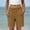 *Brown, variant on Women's Solid Color Drawstring Elastic Waist Shorts with Pockets ,Loose Fit Casual Athletic Short White,Women's Plus XXL