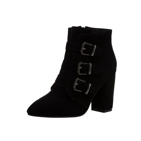 

Gzztg Winter Boots For Women High Heel Shoes Warm Fashion Zip Pointed Toe Casual Solid Womens