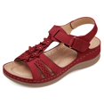 thumbnail image 1 of Sandalias con cuña SHIBEVER Dressy para mujer, talla 7, color rojo, 1 of 6
