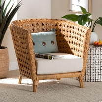 bali & pari Daiwa Boho Accent Chair, Light Honey