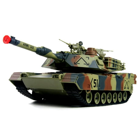 M1A2 Abrams USA Battle Tank RC 16' Airsoft Military Vechile with Sound (Color May