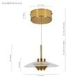 thumbnail image 4 of VONN Ferrara Height Adjustable ETL Certified Integrated LED Pendant in AB, 4 of 22