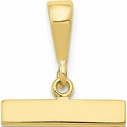 10K Yellow Gold 10Ky Casted Large Polished Top Charm (14 X 15) Made In United States -Jewelry By Sweet Pea