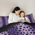 thumbnail image 5 of Castle Fairy Animal Leopard 3-Piece Full Size Comforter Sets for Teenagers,Gradient Purple Bedding Comforter Set,Abstract Vintage Lightweight Bedding Sets,Microfiber Bedroom Decor, 5 of 8