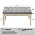 thumbnail image 2 of Farmhouse Fabric Entryway Bench, Light Gray, 2 of 7