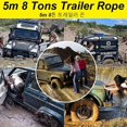 thumbnail image 4 of 8Tons Car Towing Rope Strape Cable With U Hooks Shackle High Strength Nylon With Reflective Light For Car Truck Trailer SUV, 4 of 5