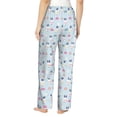 thumbnail image 3 of Xecao Rabbit In The Rain Women's Straight Lounge Pajama Pants: The Epitome of Relaxed Sleepwear, 3 of 9