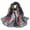 Black, variant on Birdeem Fashion Women Flower Print Long Soft Wrap Scarf Simulation Silk Shawl Scarves