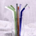 thumbnail image 2 of 1pcs Handmade Glass Straw Straight Bend Drinking Straws Reusable ECO-friendly Household Tea Juice Events Party Favors Supplies, 2 of 6