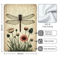 thumbnail image 3 of 2 Pcs Funny Kitchen Towels,Vintage Dragonfly and Flower Microfiber Dish Towels,Kitchen Tea Towels,Kitchen Towel Set (18" X 26"), 3 of 3