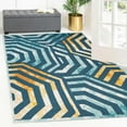thumbnail image 6 of BNM Modern Geometric Indoor Outdoor Area Rug, 8' x 10', Navy Blue-Cream, 6 of 6