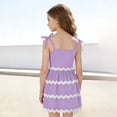 thumbnail image 6 of hengsof Solid Color Summer Dress for Toddler Girls Casual Sleeveless Halter Neck Ruffle Dress Stylish Simple Wavy Dress Ages 3-13, 6 of 8