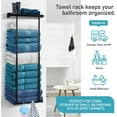 thumbnail image 5 of Bathroom Towel Storage Black Towel Holder Aesthetic Towel Racks for Rolled Towels Organizer, 5 of 6