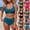 Army Green, variant on JSGEK Women's Two Piece Swimsuit High Waist Modest Fit Daily Swimming Great For Water Sports And Leisure Premium Blue S