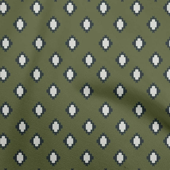 oneOone Viscose Chiffon Dark Green Fabric Asian Ikat Sewing Fabric By The Yard Printed Diy Clothing Sewing Supplies 42 Inch Wide