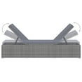 thumbnail image 4 of vidaXL Patio Lounge Chair Outdoor Sunlounger Sunbed with Cushion Poly Rattan, 4 of 6