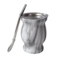 thumbnail image 1 of Kit de copa de yerba pareja mata calabaza anti -escalando taza de café taza de dos paredes de taza de té para dormitorio de dormitorios en el Gris, 1 of 8