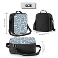 thumbnail image 2 of Pofeuu Blue Bathroom Print Lunch Bag Women Insulated Lunch Box Reusable Leakproof Large Spacious Cooler Tote for Women Men, 2 of 7