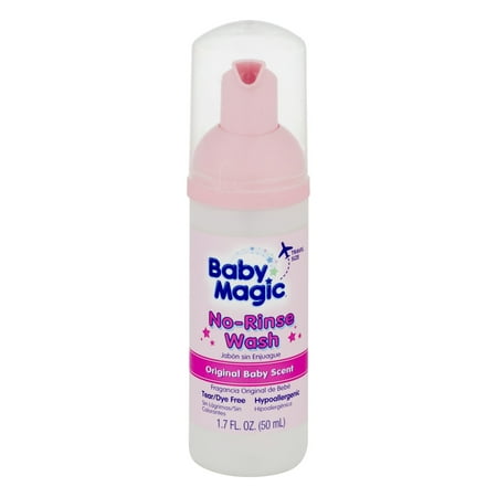 Newborn Scented Baby Lotion - (2 Pack) Baby Magic No Rinse Wash Original Baby Scent, 1.7 FL OZ