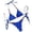 Blue, variant on LIUJUNSHOP Cheeky Triangle Bikini Sets for Women Sexy String Bathing Suit 2 Piece