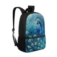 thumbnail image 2 of HUIACONG Blue Peacock School Backpack for Middle School Girls Large Capacity Breathable Adjustable Straps for Kids 6‑18 Back to School Daily Use, 2 of 6