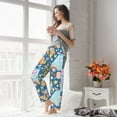 thumbnail image 5 of Salouo Icecream Truck Print Women's Pajama Pants Casual Loose Sweatpants PJs Flowy Pants Drawstring Palazzo for Women Wide Leg Pants Lounge Pajama -X-Large, 5 of 8