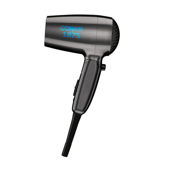 1875W Compact Travel Hair Dryer with Dual Voltage and Folding Handle