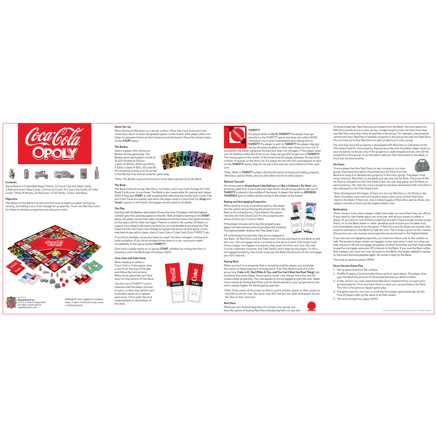 MasterPieces Opoly Juegos de Mesa Familiares - Coca-Cola Opoly 5