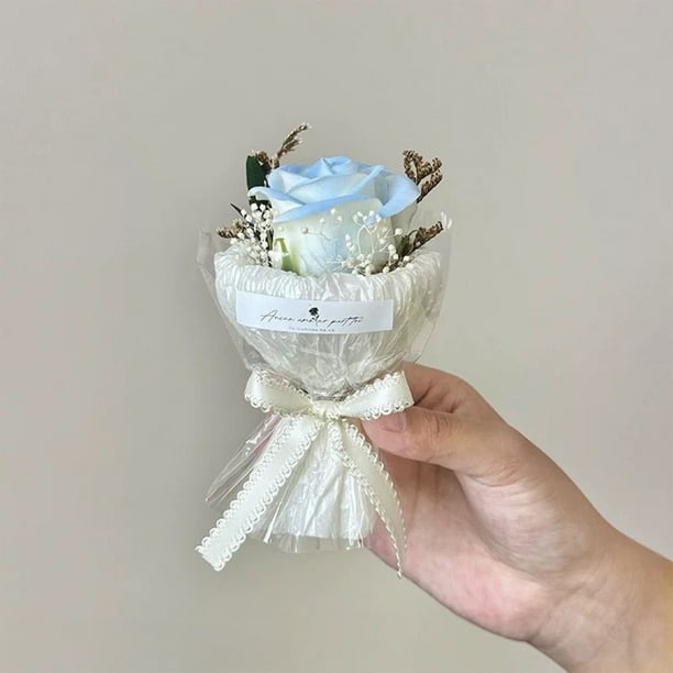 Decoraciones para el día de San Valentín, mini ramo de bolsillo, rosas, girasoles, flores eternas, simulación de flores, caja de regalo, regalo de cumpleaños, decoración, réplicas en miniatura.