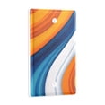 thumbnail image 2 of Yayeee Blank Wall Plate Cover 1-Gang 4.5"x2.7" Home Unused Decorative Outlet, Orange Abstract Wavy, 2 of 7
