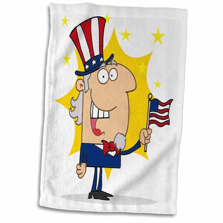 3dRose Goofy Uncle Sam Political USA Politics American Cartoon - Towel  15 by 22-inch