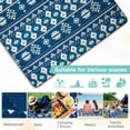thumbnail image 5 of Extra Large Picnic Blanket(80 "x 80"), 3-Layer Thickening Waterproof Camping Blanket, Sandproof Picnic Blanket for Beach, Machine Washable, Wear-Resistant, Soft and Comfortable(Boho Blue), 5 of 6