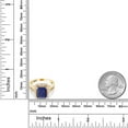 thumbnail image 4 of Gem Stone King 3.62 Ct Emerald Cut Blue Lapis 18K Yellow Gold Plated Silver Ring (Size 5), 4 of 4