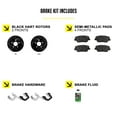 thumbnail image 2 of Hart Brakes Front Brakes and Rotors Kit |Front Brake Pads| Brake Rotors and Pads| Semi Metallic Brake Pads and Rotors| Hardware Kit - BHC1.45026.43, 2 of 7