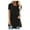 Black, variant on SwiftWear Summer Women's Crew Neck Short Sleeve Loose Long T-Shirt Solid Color Basic Tops for Wome Trendy