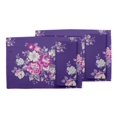 thumbnail image 3 of S4Sassy Purple Leaves & Begonia Floral Washable Placemats & Napkins Table Decor Dining Mats, 3 of 3
