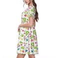 thumbnail image 2 of Balery Happy Easter Vestidos sueltos de manga corta para mujer, vestidos de verano 2025, vestidos casuales de corte A con vuelo., 2 of 6