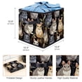 thumbnail image 3 of Animal Foldable Organizer Bins with Handle, 10.8"x10.5"x10.6", Large Capacity Clothes Storage Storage Cubes, 3 of 6
