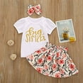 thumbnail image 3 of GRNSHTS Toddler Baby Girls Sister Matching Outfits Big Kids Little Big Sister Long Sleeve Top Romper + Floral Skirt Clothes Set (Big Sister,3-4T), 3 of 15