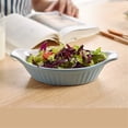 thumbnail image 2 of Cheese Baked Rice Baking Tray Rectangular Double Ear Ceramic Oven Baking Utensils, 23 * 10 * 4.4cm, 2 of 4
