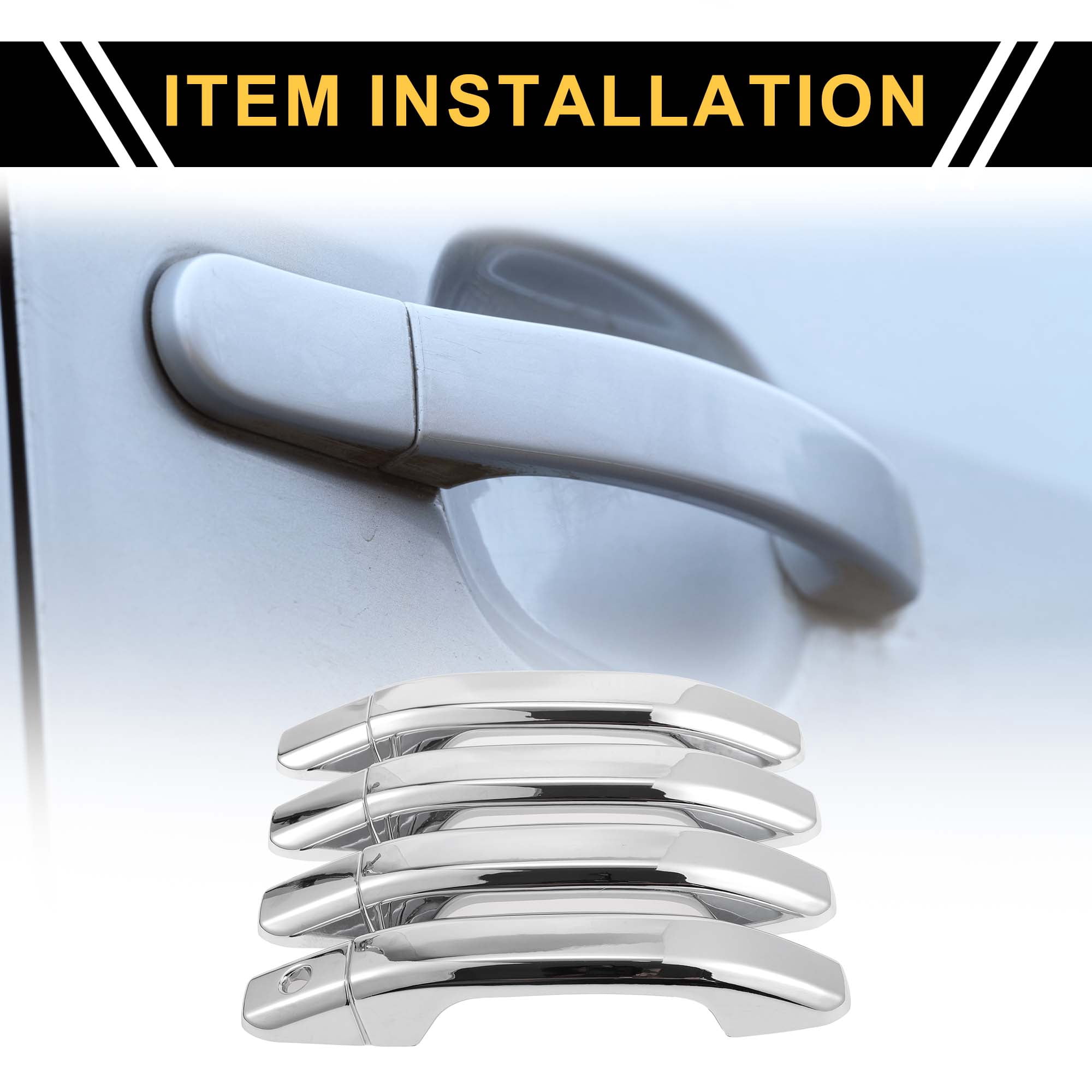 Unique Bargains Door Handle Cover for Chevrolet Silverado 1500 2014-2024 without Keypad