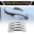 thumbnail image 2 of Unique Bargains 4pcs Exterior Door Handle Cover Car Door Handle Protector for Chevrolet Silverado 1500 Car Door Handle Protector without Keypad Chrome Silver Tone, 2 of 6