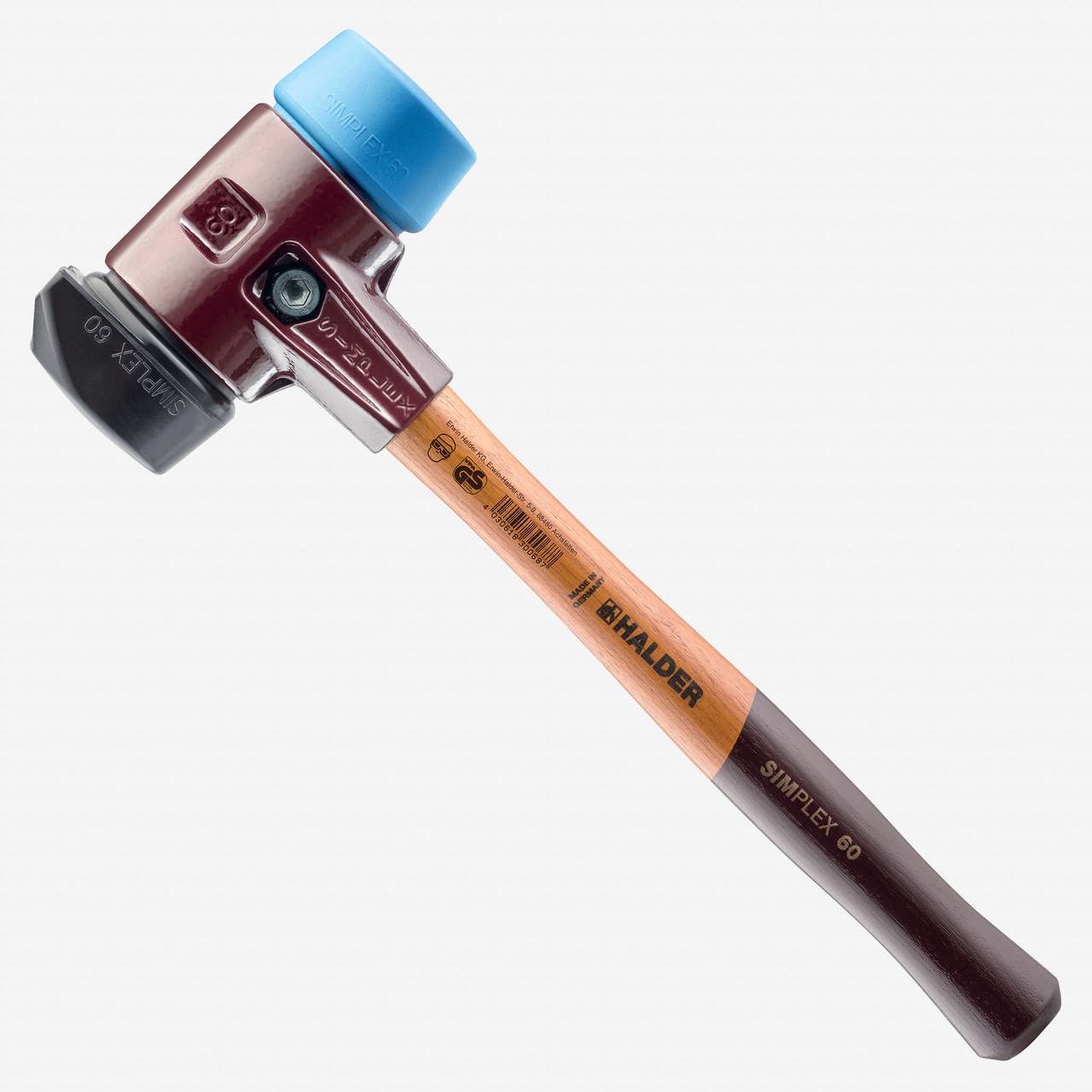 Halder Simplex Mallet with Soft Blue Rubber/STANDUP Black Rubber