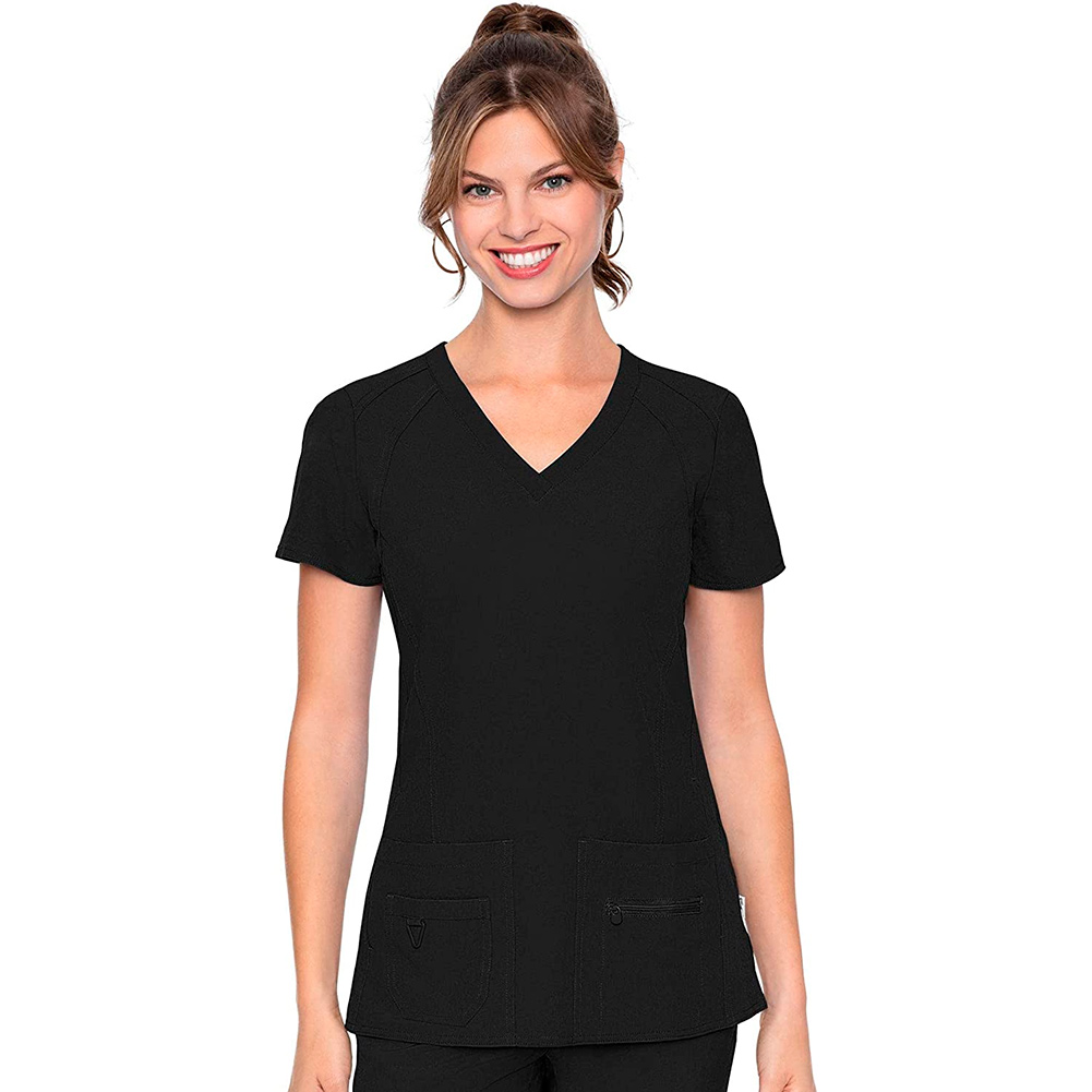 MED COUTURE Women V-Neck Racerback Top, Color: Black, Size: M (8416 ...