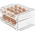 thumbnail image 1 of BotaniNest Egg Holder For Fridge Egg Container Holders Dispenser For Refrigerator 32 Eggs Space Saving Eggs Organizer Drawer With Date Display For Refrigerator Countertop Kitchen, 1 of 7