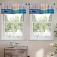 thumbnail image 2 of LALILO Kitchen Curtain Valance Young Couple Sunset Yacht Rod Pocket Window Curtain 52"x 18" Set of 2, 2 of 7