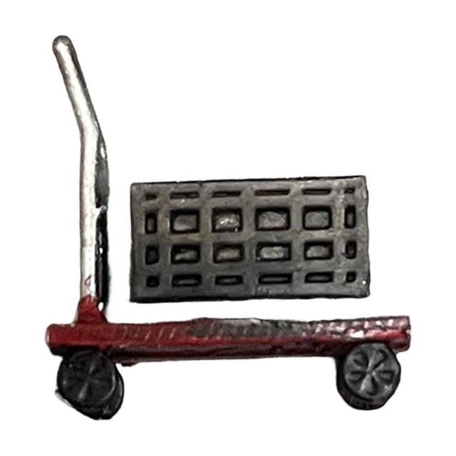 HILABEE 1/64 Mini Diable à Main Atelier Auto Mini Chariot Poussoir Poupée Scène Présentoir Modèle Rouge