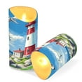 thumbnail image 4 of Wobogo Coastal Lighthouse Flameless Candles with Remote Battery Operated Flickering LED Candles with Timer 2/4/6/8H Small Size, 4 of 8