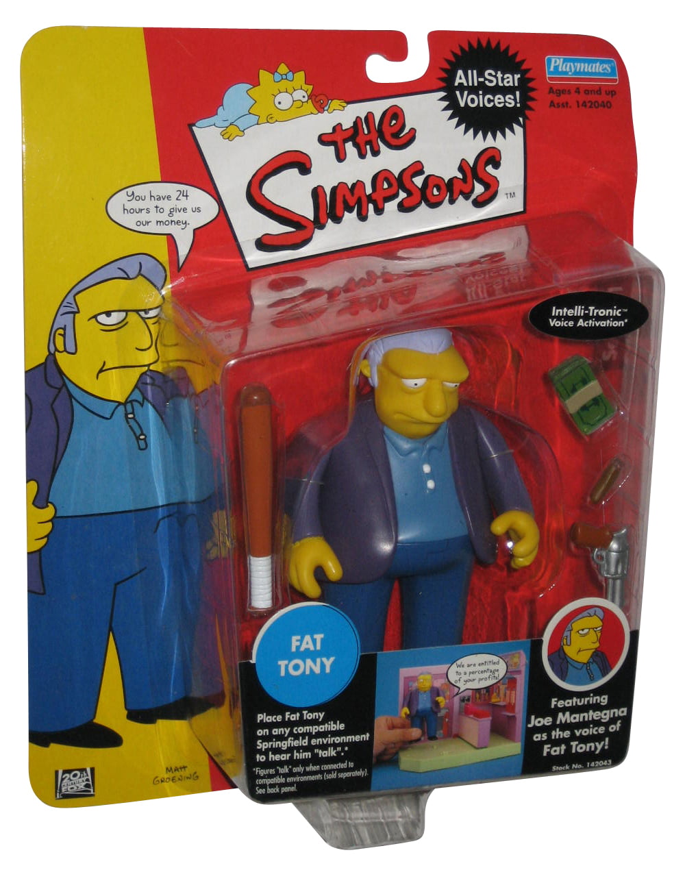 Playmates The Simpsons FAT TONY All-Star Voices World of Springfield Series 1 